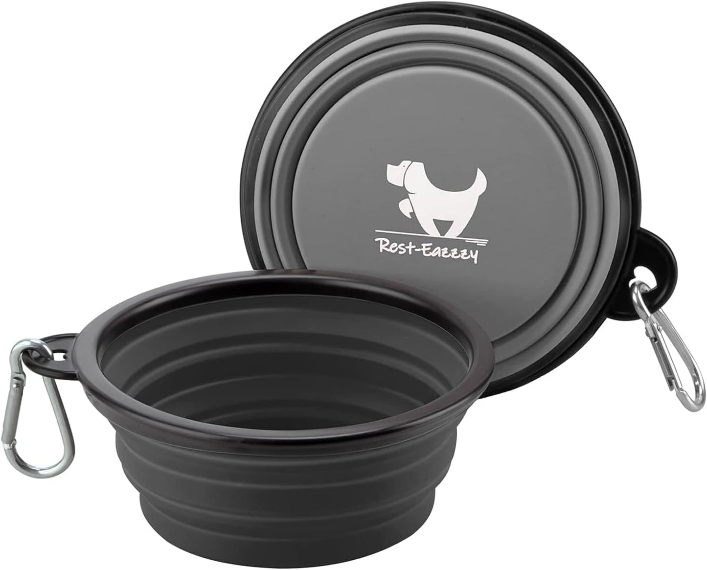 Collapsible Dog Bowls, 2 Pack Sturdy Portable Dog Water Bowls